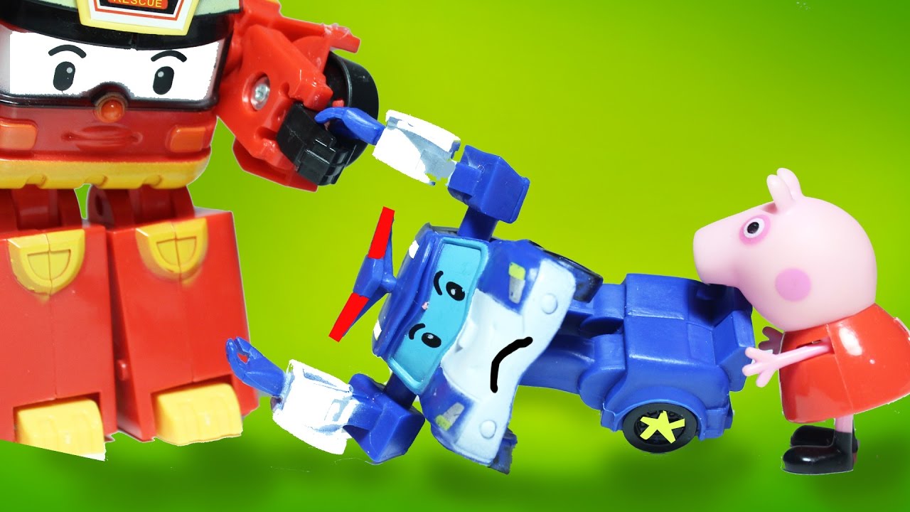 Svinka-Peppa-SPASAET-ROBOKARA-POLI.-Multik-iz-igrushek