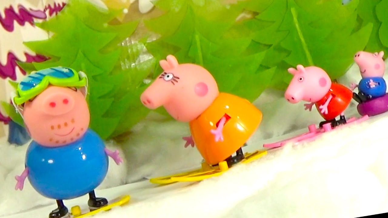 Svinka-Peppa-multik-s-igrushkami.-Peppa-i-ee-semya-otpravlyayutsya-katatsya-na-lyzhah.-Igrushkin-TV