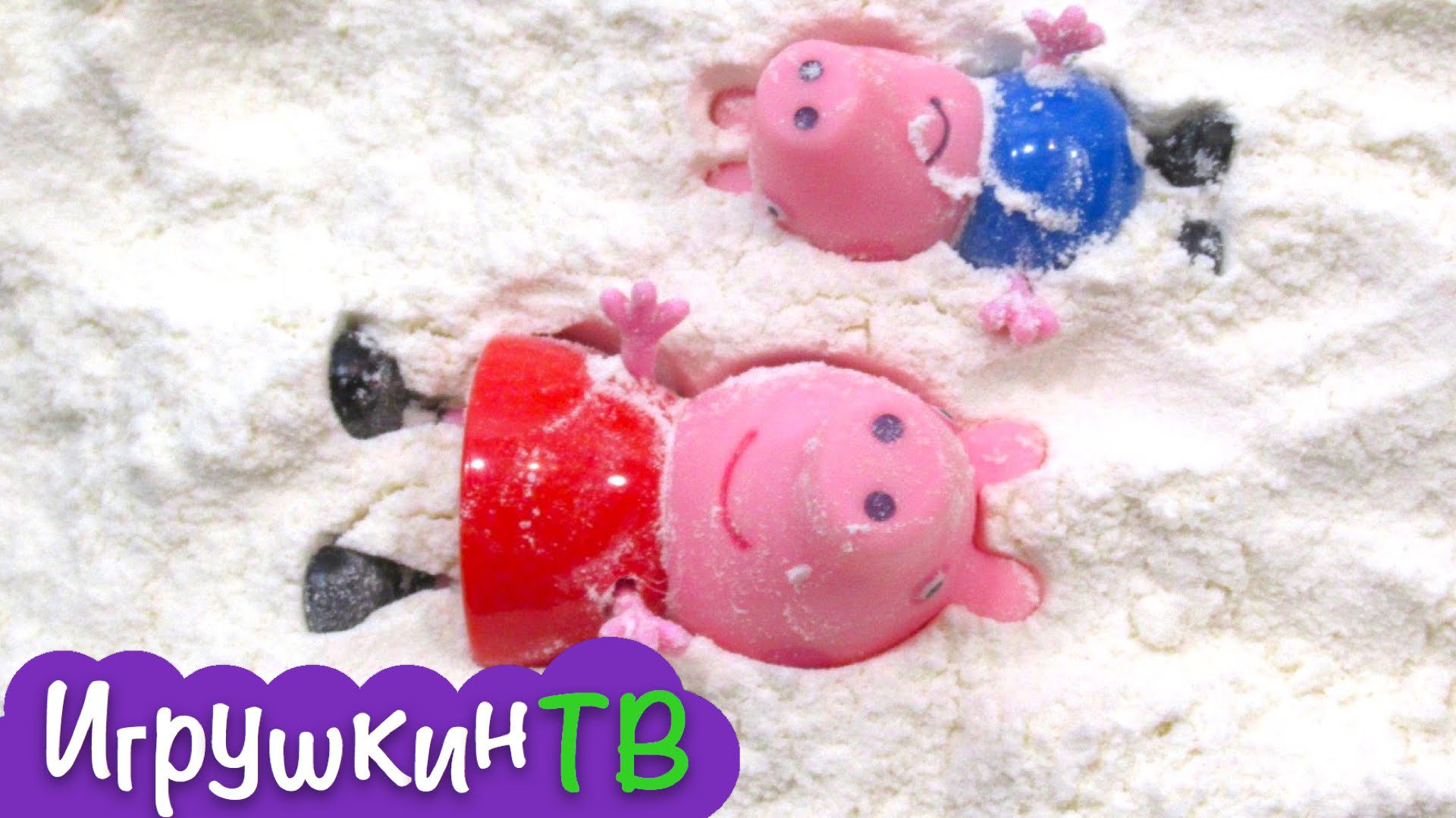 Svinka-Peppa-na-russkom.-Multiki-s-igrushkami.-Peppa-i-Dzhordzh-delayut-snegovikov.-Peppa-Pig
