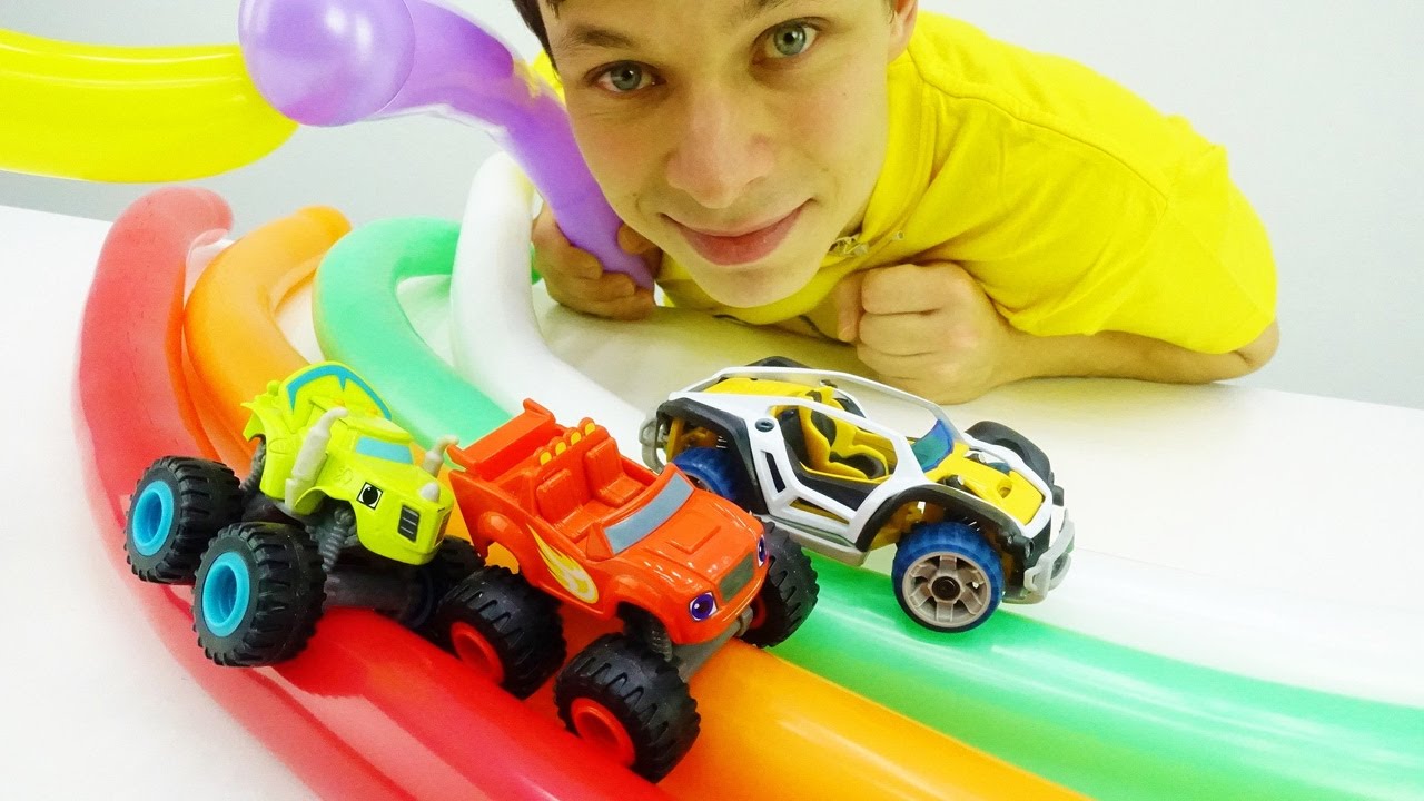 Video-dlya-detej-Vspysh-chudo-mashinki-i-Fyodor-Novaya-trassa-dlya-Vspysha-Blaze-i-Zega