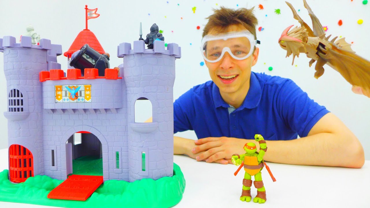 Video-dlya-detej.-Fyodor-i-cherepashka-nindzya-puteshestvuyut-vo-vremeni.-Obzor-igrushek