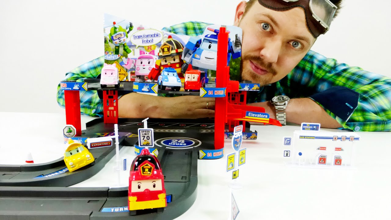 Video-pro-mashinki-Garazh-Aleksa-Robokar-Poli.-Detskaya-parkovka.-Igry-dlya-malchikov