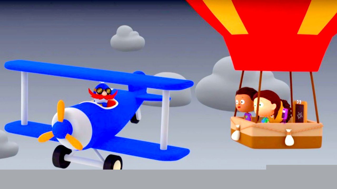 multiki-dlya-malenkih.-Schitaem-s-POLOJ-tsifra-3-Vozdushnyj-shar-i-SAMOLET-otvazhnogo-pilota