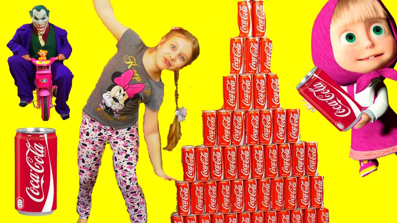 CRAZY-COCA-COLA-CHALLENGE-BAD-BABY-Koka-Kola-CHellendzh-Masha-i-Medved-protiv-Dzhokera