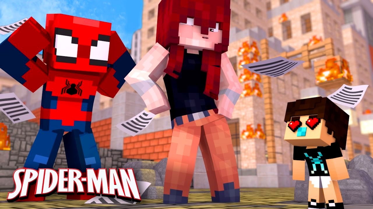 DETI-DEVUSHKA-LOVYAT-CHELOVEKA-PAUKA-V-MAJNKRAFT-KTO-TVOYA-SEMYA-V-MINECRAFT-WHOS-YOUR-FAMILY-DLYA-DETEJ