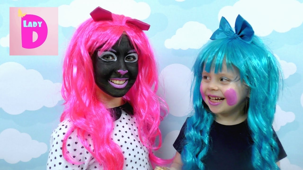 Detskij-makiyazh-Monster-Haj-i-Malvina.-Childrens-makeup-Monster-High-and-Malvina