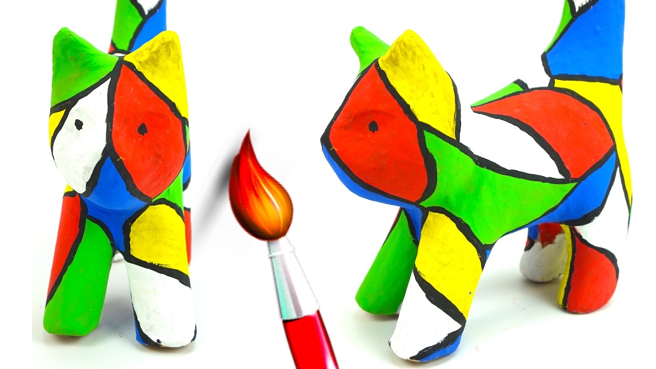 Raskraska-dlya-detei-.-Raskrashivaem-Pape-Mashe-kotenka.-Uchimsya-raskrashivat.-Igrushkin-TV