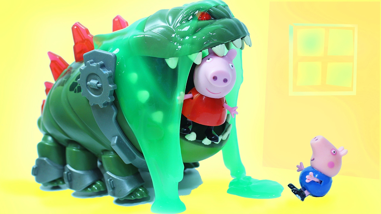 Svinka-Peppa-v-bolshoj-OPASNOSTI.-Sliz-lizun-v-yabloke.-Multik-iz-igrushek