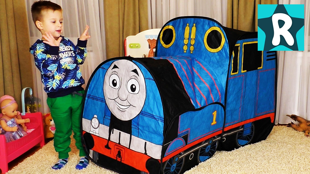 Tomas-i-ego-Druzya-v-Gostyah-u-Romy-i-Trek-Parovozik-Tomas-Thomas-Friends-motorized-railway-track