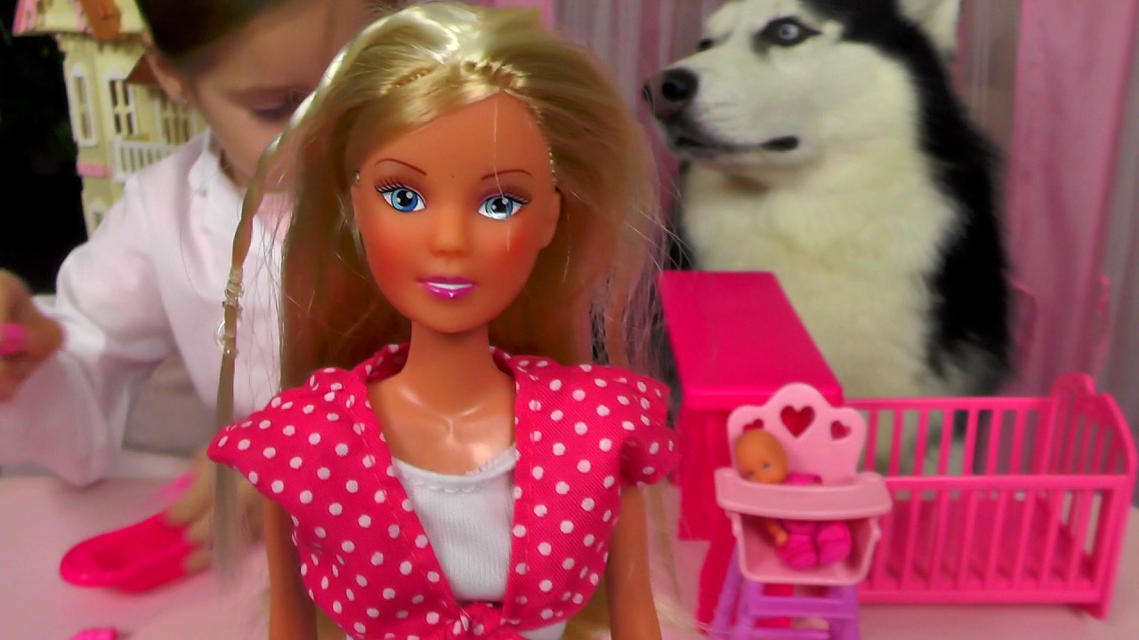 BEREMENNAYA-KUKLA-SHTEFFI-Delaem-Ukol-Igraem-v-Doktora-Kukly-pupsiki-Multfilm-Bad-Baby-Toys-For-Kids