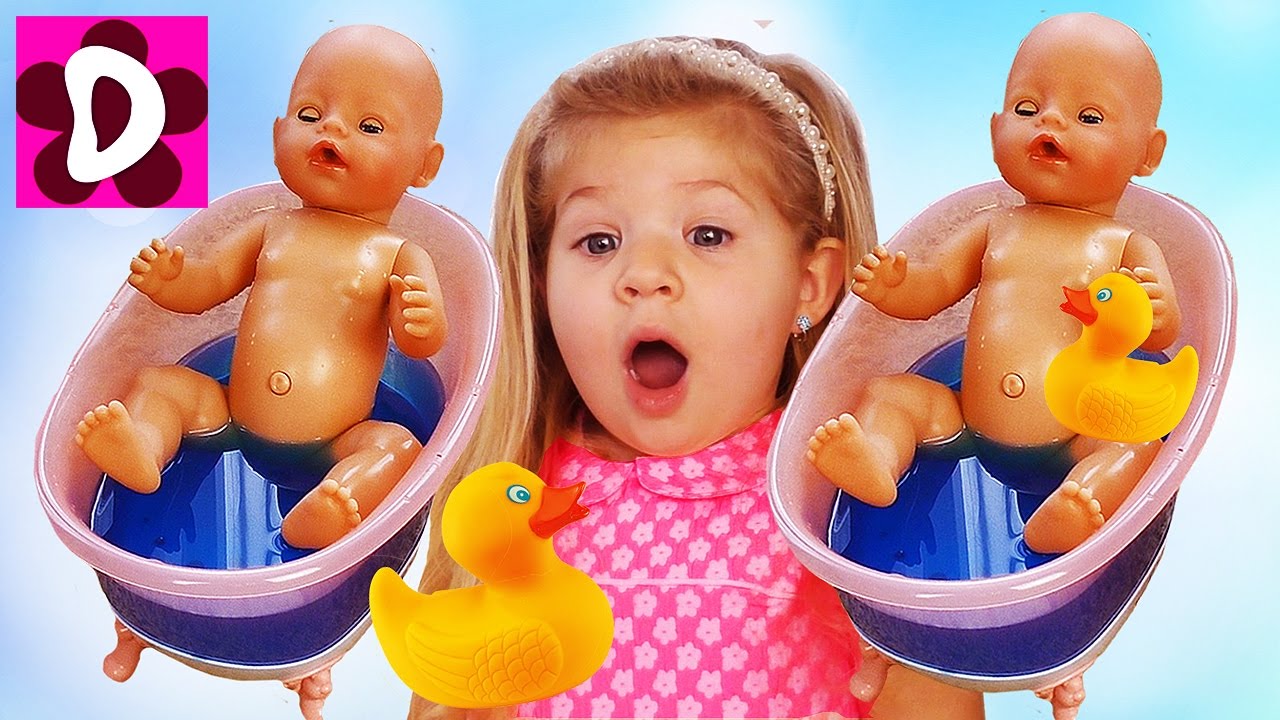 Bad-Baby-ZLAYA-KUKLA-Bebi-Bon-POKRASILA-VODU-v-Vanne-Vrednye-Detki-Kupayutsya-Baby-Born-Doll-Bath-Time
