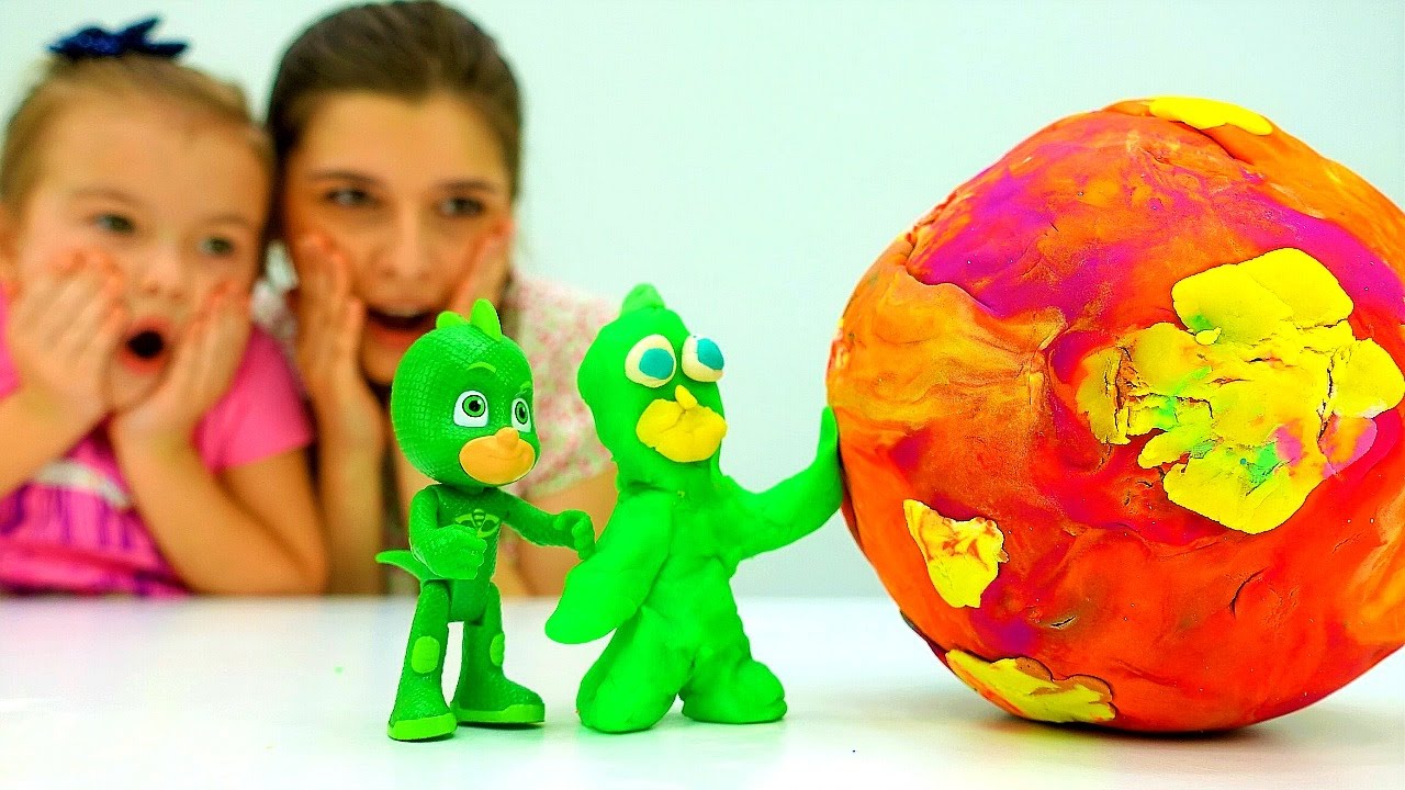 Geroi-v-Maskah-iz-PlejDo-Lepim-Ketboj-i-Gekko-iz-plastilina-DetiiRoditeli-Video-igrushki-pjmask