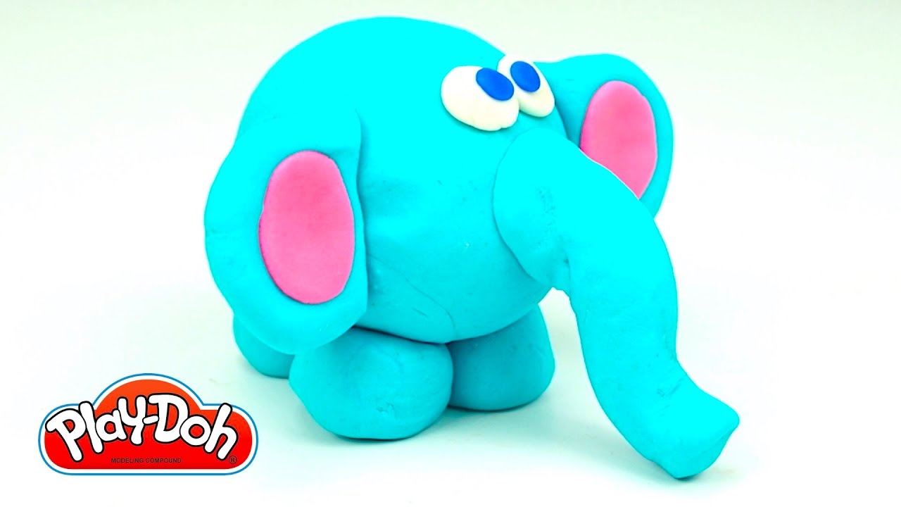 Plastilin-dlya-detei-.-Lepim-Slona-iz-plastilina-Play-Doh.-Igrushkin-TV