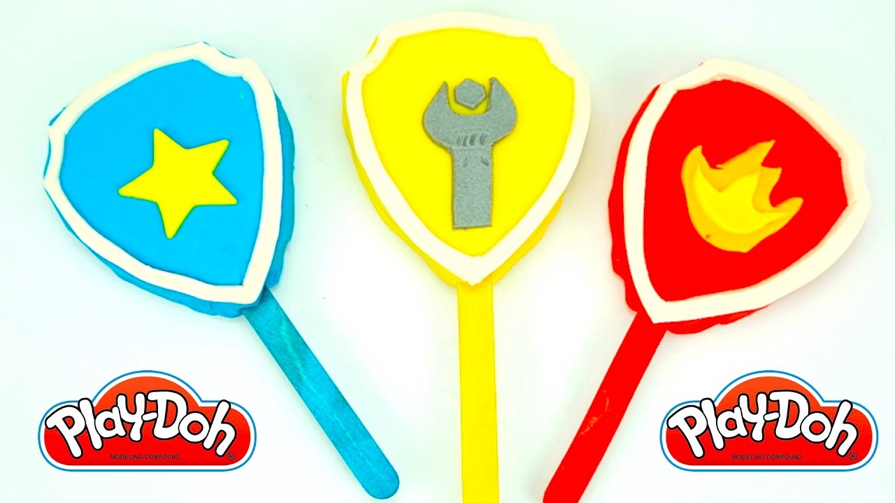 SHHenyachii-Patrul-plastilin-plei-do.-Lepim-morozhenoe-s-logotipami-geroev-multika