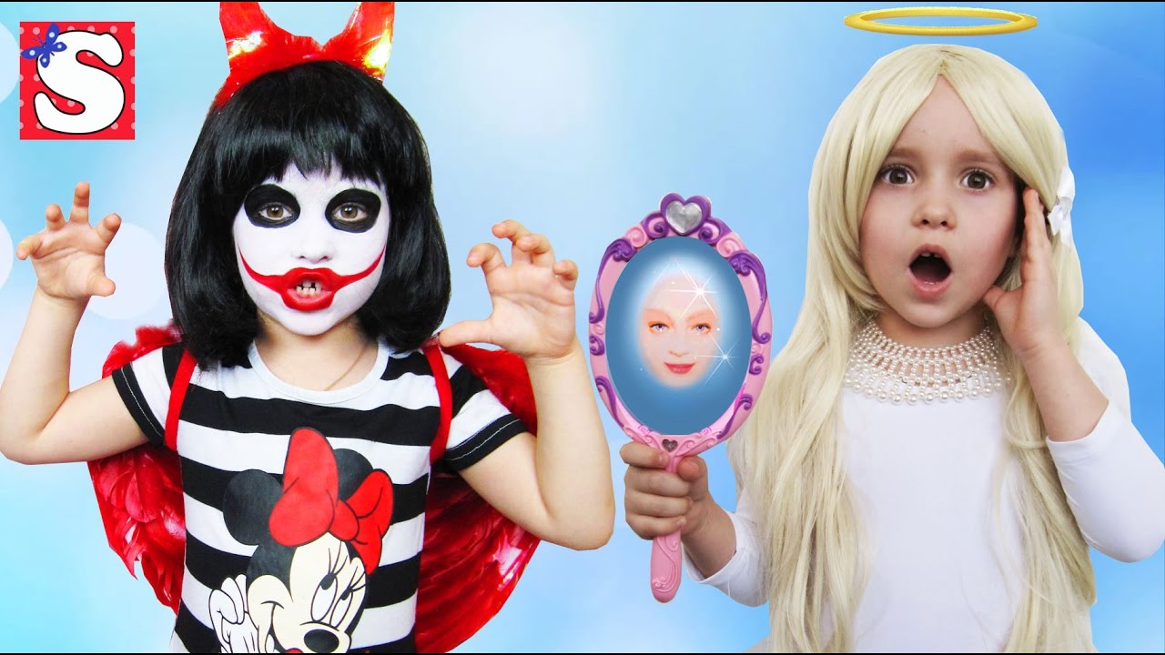 Bad-Baby-Annabelle-Ukrala-volshebnoe-zerkalo-u-Emily-LOTS-OF-CANDY-CHALLENGE-FREAKY-JOKER-PRANKS-Toys