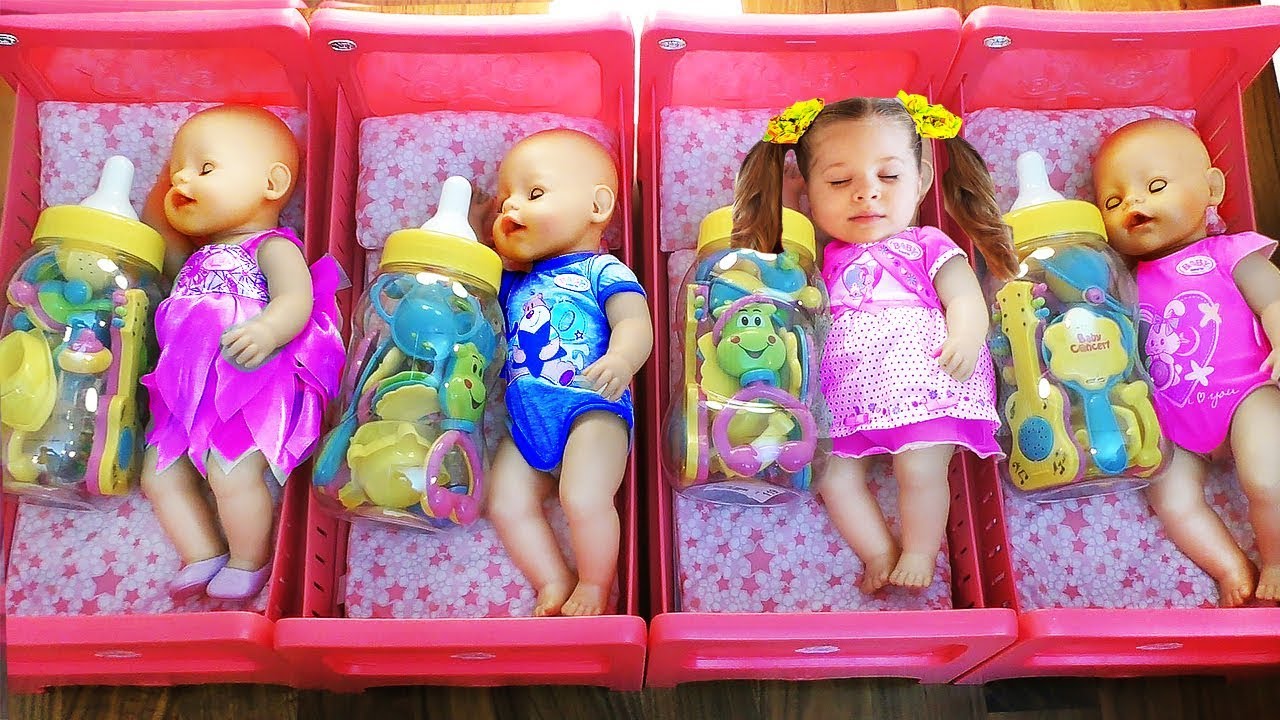 Learn-colors-with-Baby-Doll-kids-toys-Are-you-sleeping-song-nursery-rhymes-for-childrens-Baby-songs