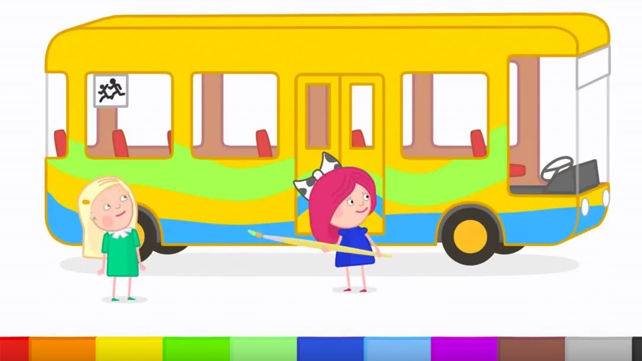 Multfilm-SMARTA-I-CHUDO-SUMKA-Smarta-i-Amaliya-raskrashivayut-avtobus-RASKRASKI-dlya-detej