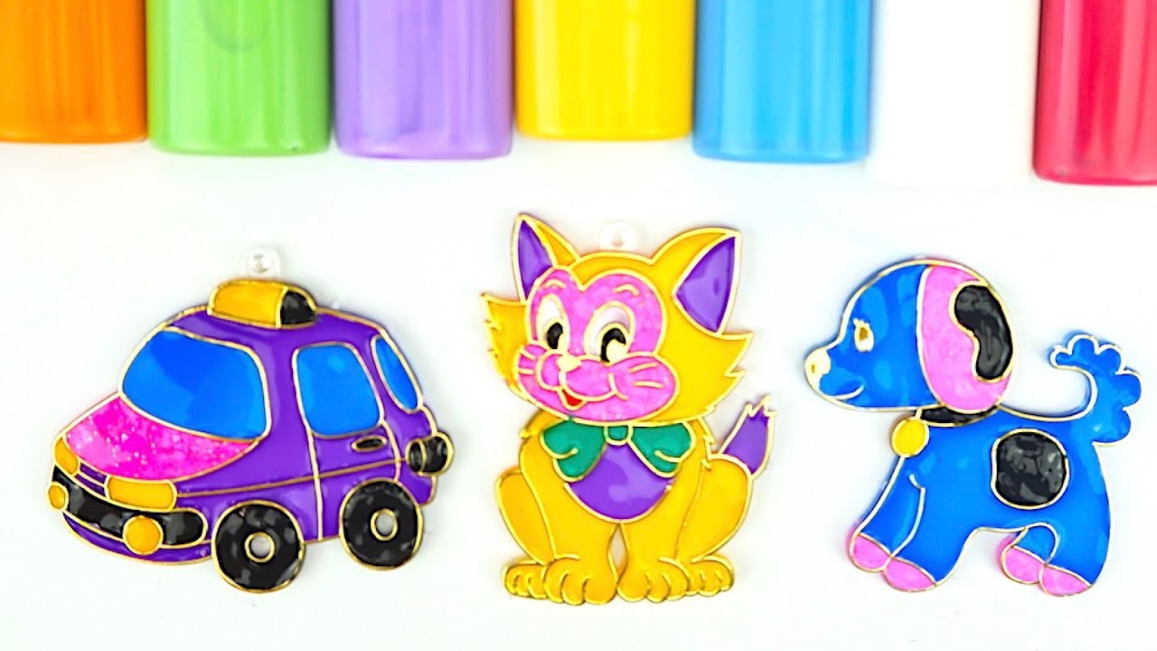 Raskrashivaem-vitrazhi-dlya-detei-uchim-tsveta-i-formy-Razvivayushhee-video-dlya-detei-Igrushkin-TV