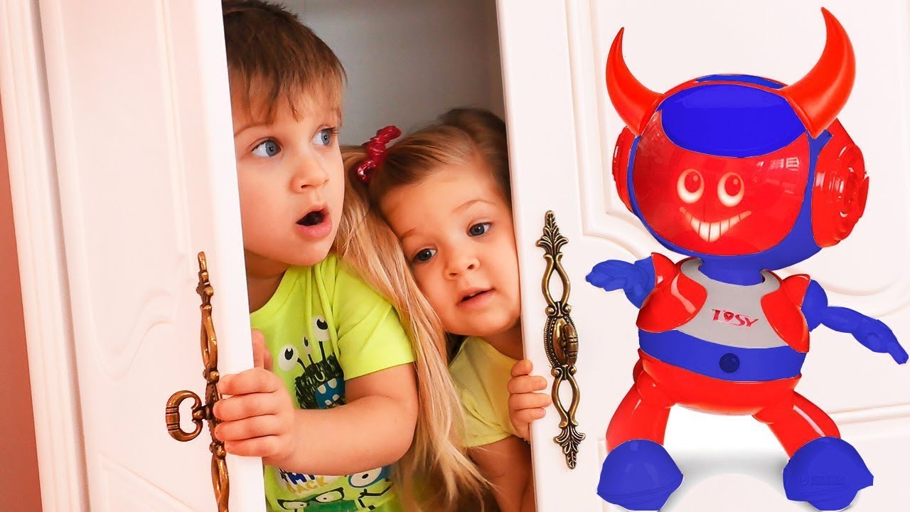 BAD-BABY-Dance-ROBOT-Johny-Johny-Yes-Papa-Nursery-Rhymes-Song-for-children-Funny-kids-video-toys