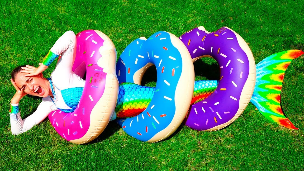 Funny-Kids-Pretty-Mermaid-Giant-Candy-for-Kids-Family-Fun-Johny-Johny-Song