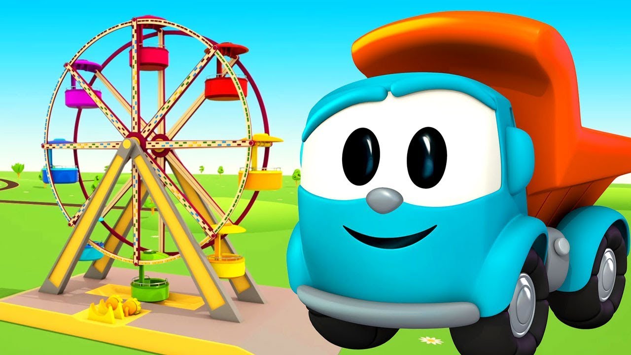 GRUZOVICHOK-LEVA-vse-serii-podryad-Multiki-pro-mashinki-Lyova-Malysh-sobiraet-Koleso-Obozreniya