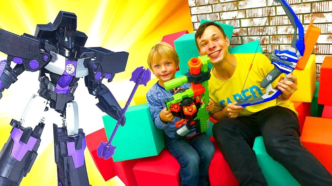 Igry-Transformery-Stroim-Super-BASHNYU-s-TojMaster-Fyodor-Igry-Strelyalki-NERF-Video-dlya-detej