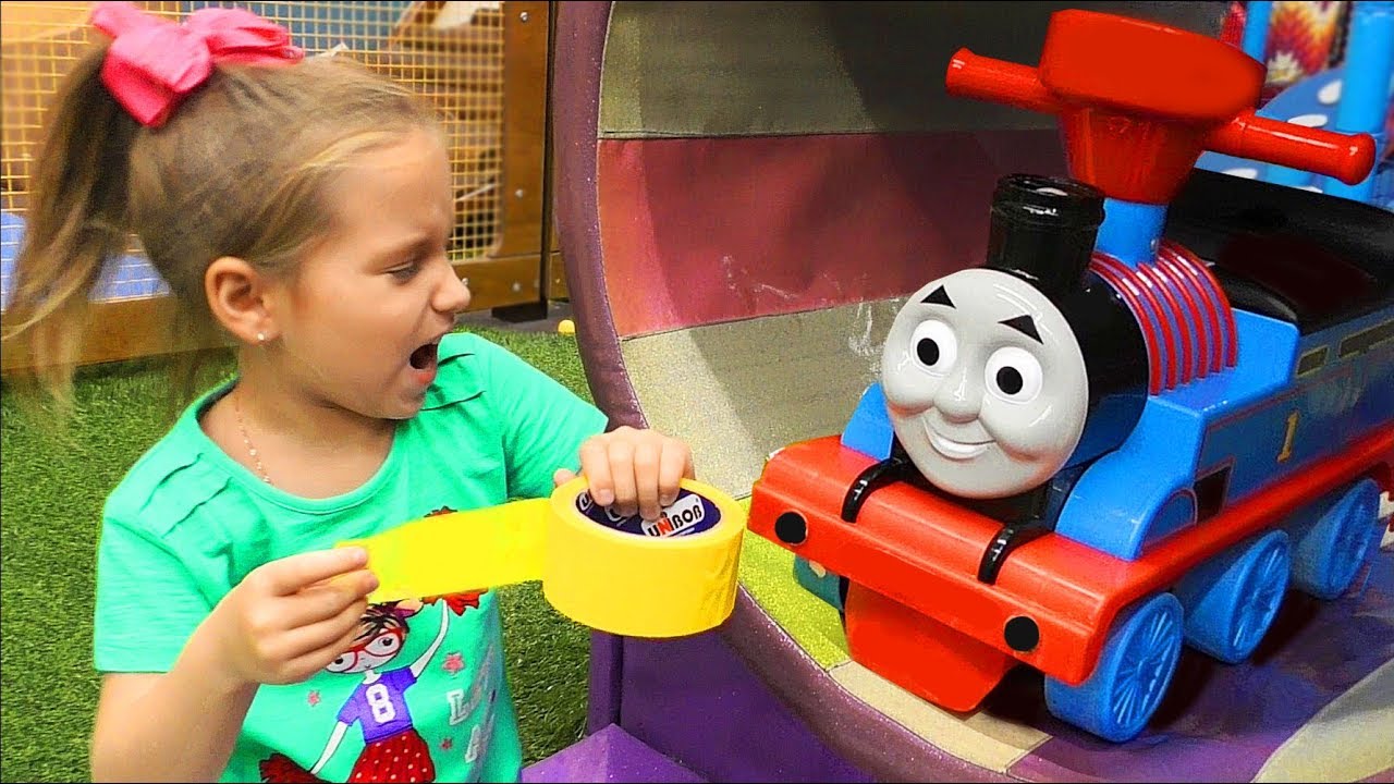 Playground-Family-Fun-Play-Area-for-Kids-Baby-Pretend-Play-With-Train-Thomas-Songs-for-Children