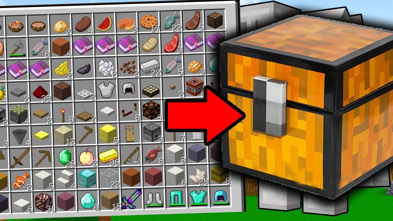 MAJNKRAFT-SAMYJ-BOLSHOJ-SUNDUK-V-MIRE-MNOGO-LAKI-BLOKOV-TROLLING-NUBA-MINECRAFT-GIANT-BLOCK