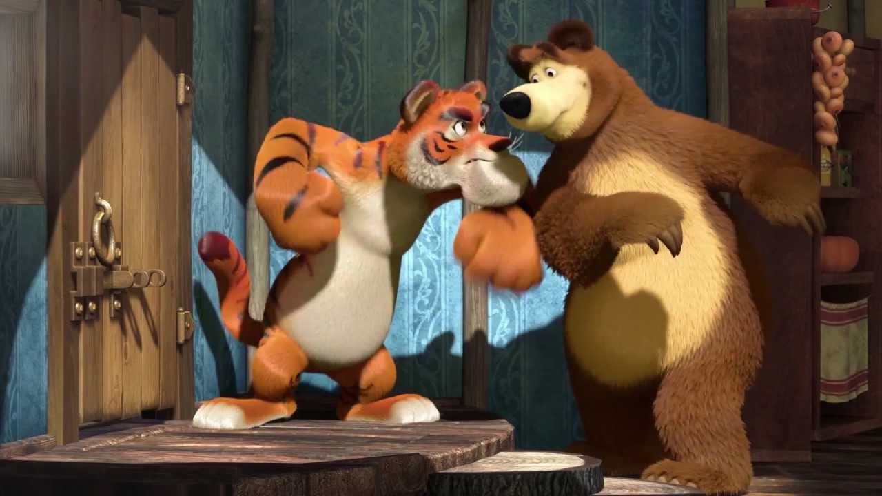 Masha-i-Medved-Usatyj-Polosatyj-Masha-vstrechaet-Tigra