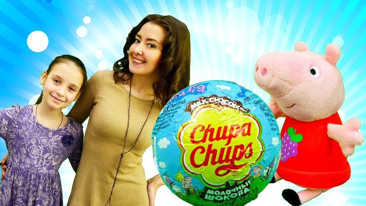 Svinka-Peppa-i-Syurprizy-ot-CHupaCHups.-Otkryvaem-SHokoladnye-shary