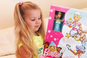 Diana-Opens-Advent-Calendar-with-Barbie-doll-surprise-for-kids-video