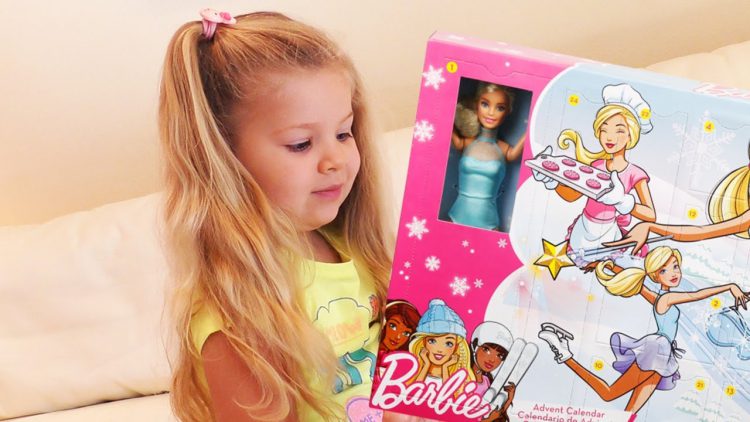 Diana-Opens-Advent-Calendar-with-Barbie-doll-surprise-for-kids-video