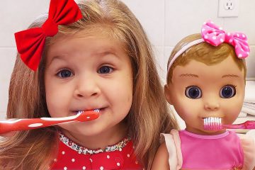 Diana-Little-Mommy-for-Baby-doll-Emili-Pretend-play-with-Kids-Toys-video-for-children