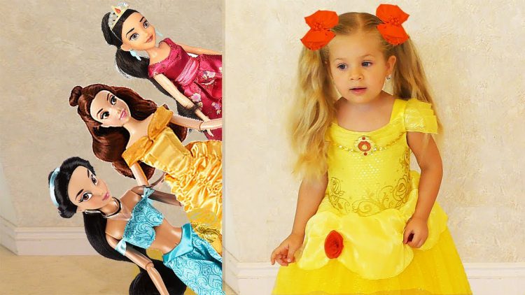 Diana-plays-Hide-and-Seek-with-Disney-Princess-Dolls-Video-for-kids