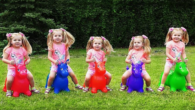 Five-Little-Babies-Sitting-on-the-Donkeys-5-little-Monkeys-Jumping-on-the-bed-Nursery-Rhyme-Songs