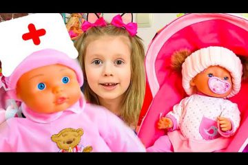 Nastya-i-interaktivnaya-kukla-Igraem-v-doktora-Funny-Baby-Playing-with-Baby-Doll-Video-for-kids