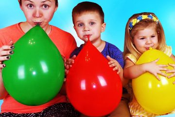 Roma-and-Diana-learn-colors-with-Balloons-Finger-Family-Nursery-Rhymes.-Learning-Video-Compilation