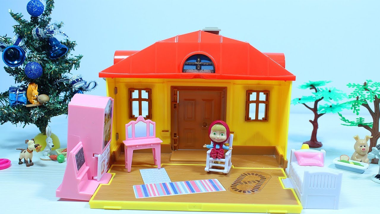 Domik-Mashi-iz-multika-Masha-i-Medved-Syurpriz-dlya-Mashi-ot-Mishki.-Surprises-Eggs