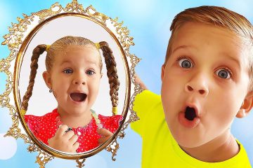 Magic-Mirror-grants-wishes-of-Diana-and-Roma-Kids-pretend-play-video