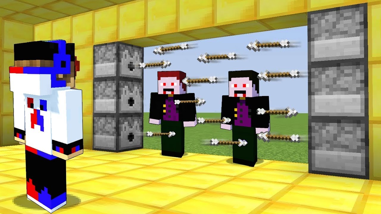 Ohotnik-protiv-Vampir-Majnkraft-Vyzhivanie-Mod-Mody-Video-Multik-dlya-detej-v-Majnkrafte-Horror-Karty