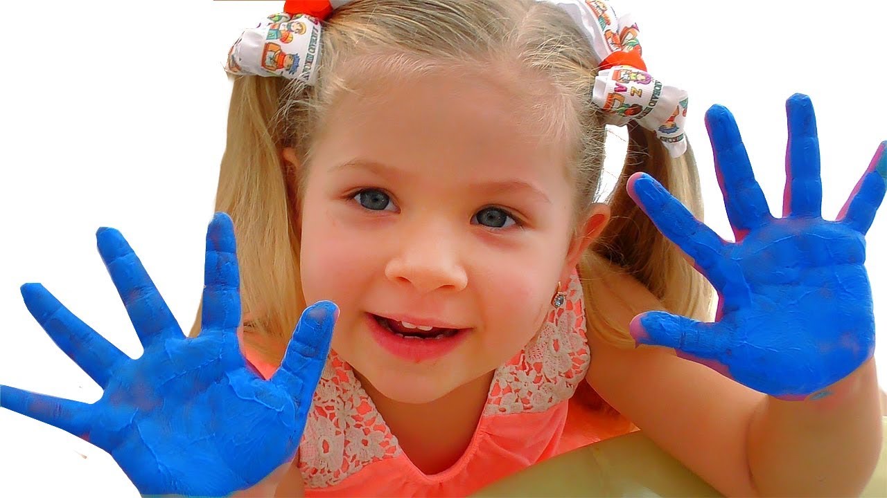 Diana-learn-colors-with-Paint-for-kids