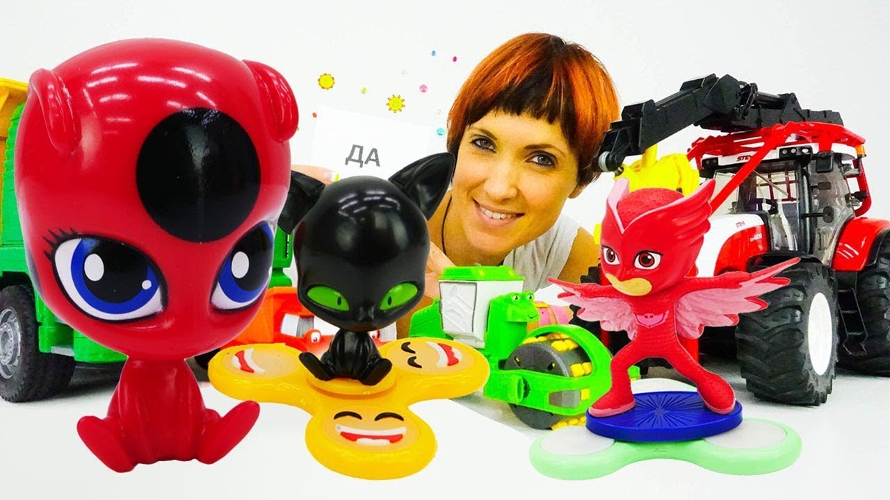 Gruzovye-mashiny-i-Geroi-v-Maskah.-Detskij-sadik-Kapuki