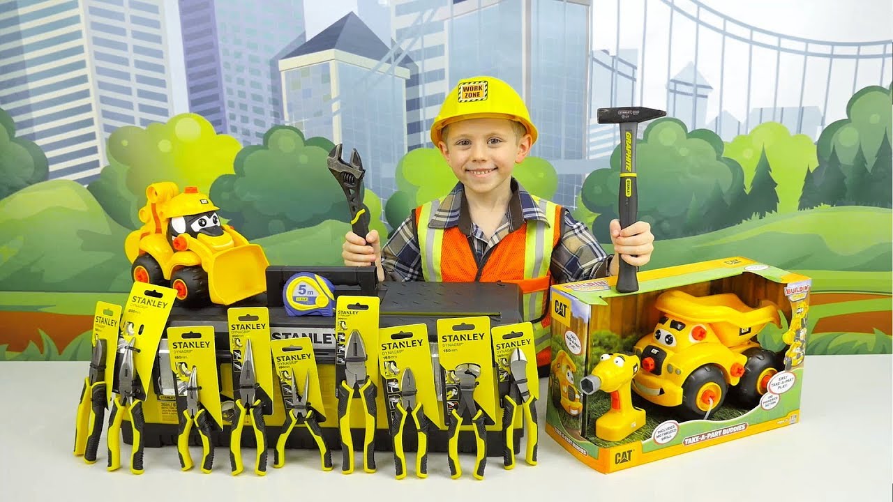 MASHINKA-Samosval-Garri-i-stroitel-Danik-pokazyvayut-NASTOYASHHIJ-INSTRUMENT-Detskoe-video