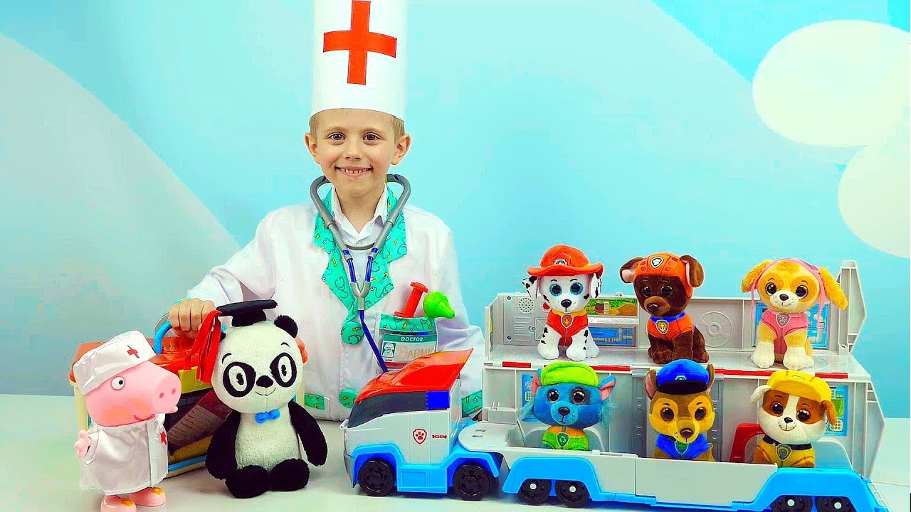 SHHenyachij-Patrul-zabolel-Danik-igraet-v-DOKTORA-i-lechit-shhenkov-Paw-Patrol.-SHOW-FOR-KIDS