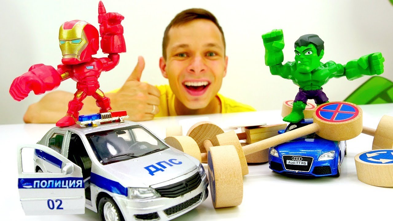 Igry-s-mashinkami.-ZHeleznyj-CHelovek-i-Fyodor-lovyat-Halka