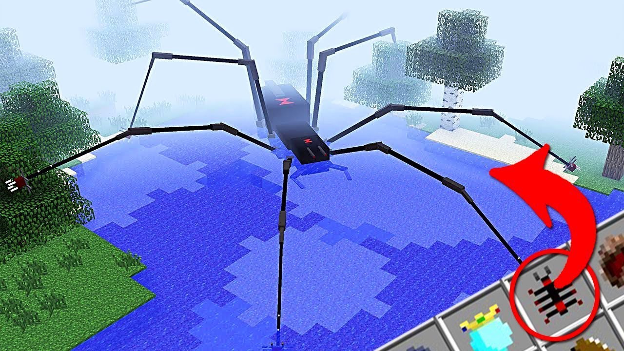 MAJNKRAFT-PAUK-MOD-KAK-SDELAT-PAUKA-I-ZASHHITA-NUBA-ZOMBI-APOKALIPSIS-OBZOR-MODA-MINECRAFT-MODS