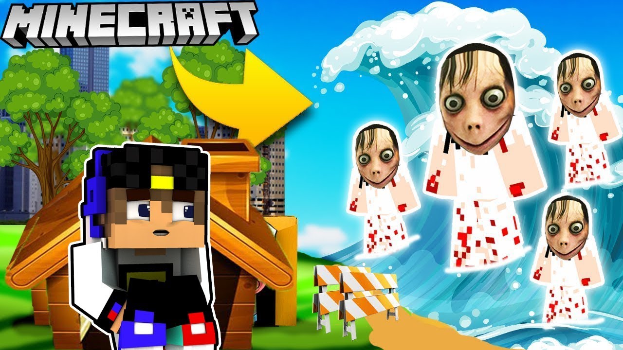 TSUNAMI-IZ-MOMO-NE-ZVONI-MOMO-V-3-CHASA-NOCHI-PEREPISKA-V-MAJNKRAFT-VIDEO-TROLLING-LOVUSHKA-MINECRAFT