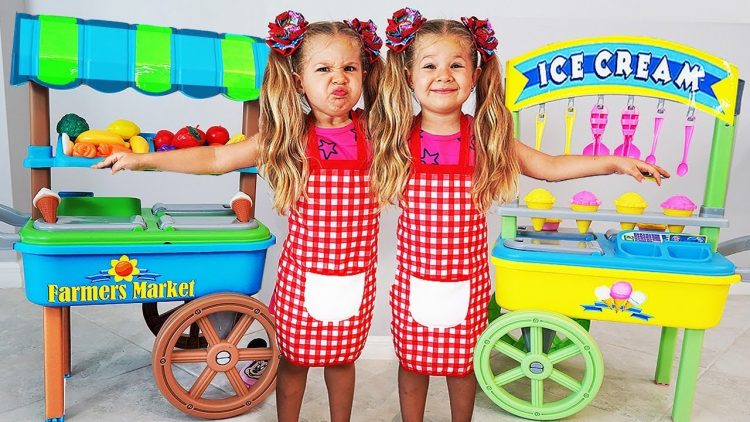 Diana-playing-with-Ice-Cream-toys-a-fun-story-for-kids-about-twins