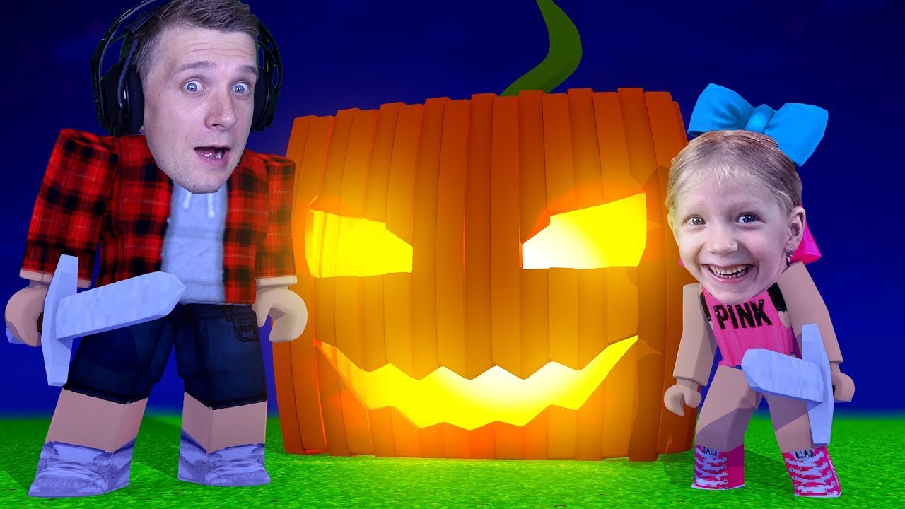 Ishhem-Gigantskuyu-TYKVU-na-HELLOUIN-v-ROBLOX-1-Nash-Novyj-Pitomets-Privedene-Milana-i-Papa-na-FFGTV
