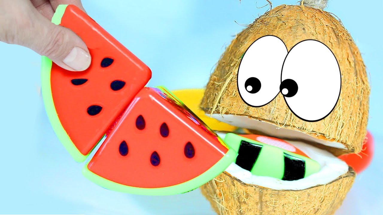 Vesyolaya-razvivayushhaya-Pesenka-pro-Palchiki-Uchim-nazvaniya-Fruktov-s-Misterom-Kokosom